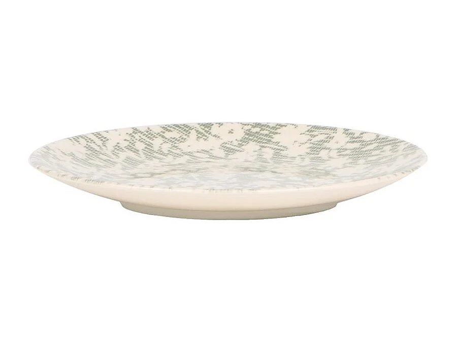 Assiette plate Léa verte 27 cm (lot de 6)