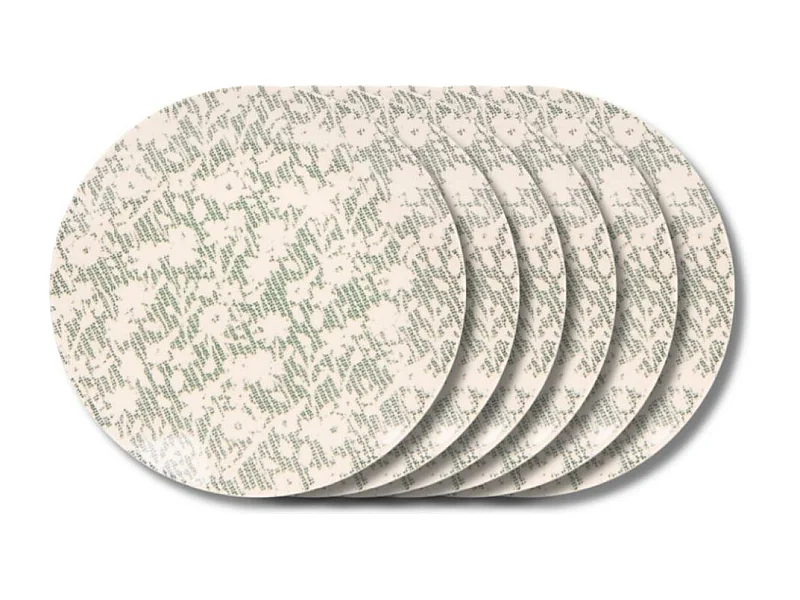 Assiette plate Léa verte 27 cm (lot de 6)