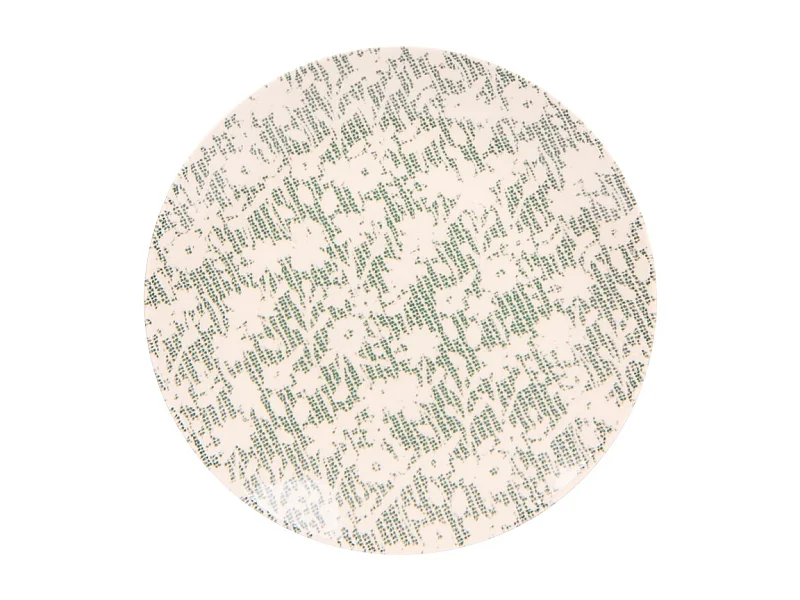 Assiette plate Léa verte 27 cm (lot de 6)