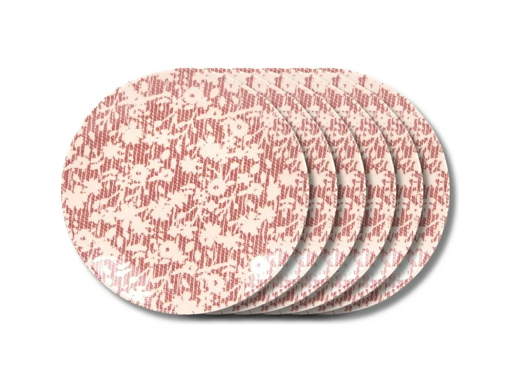 Assiette plate Léa rouge 27 cm (lot de 6)