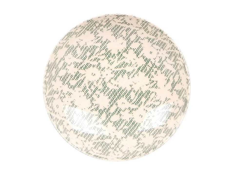 Assiette creuse Léa verte 22 cm (lot de 6)