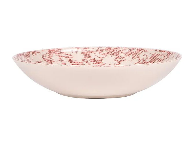 Assiette creuse Léa rouge 22 cm (lot de 6)