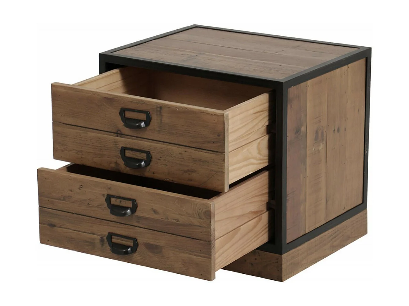 Meuble de rangement 2 tiroirs Bois Marron - Manufacture Interior's