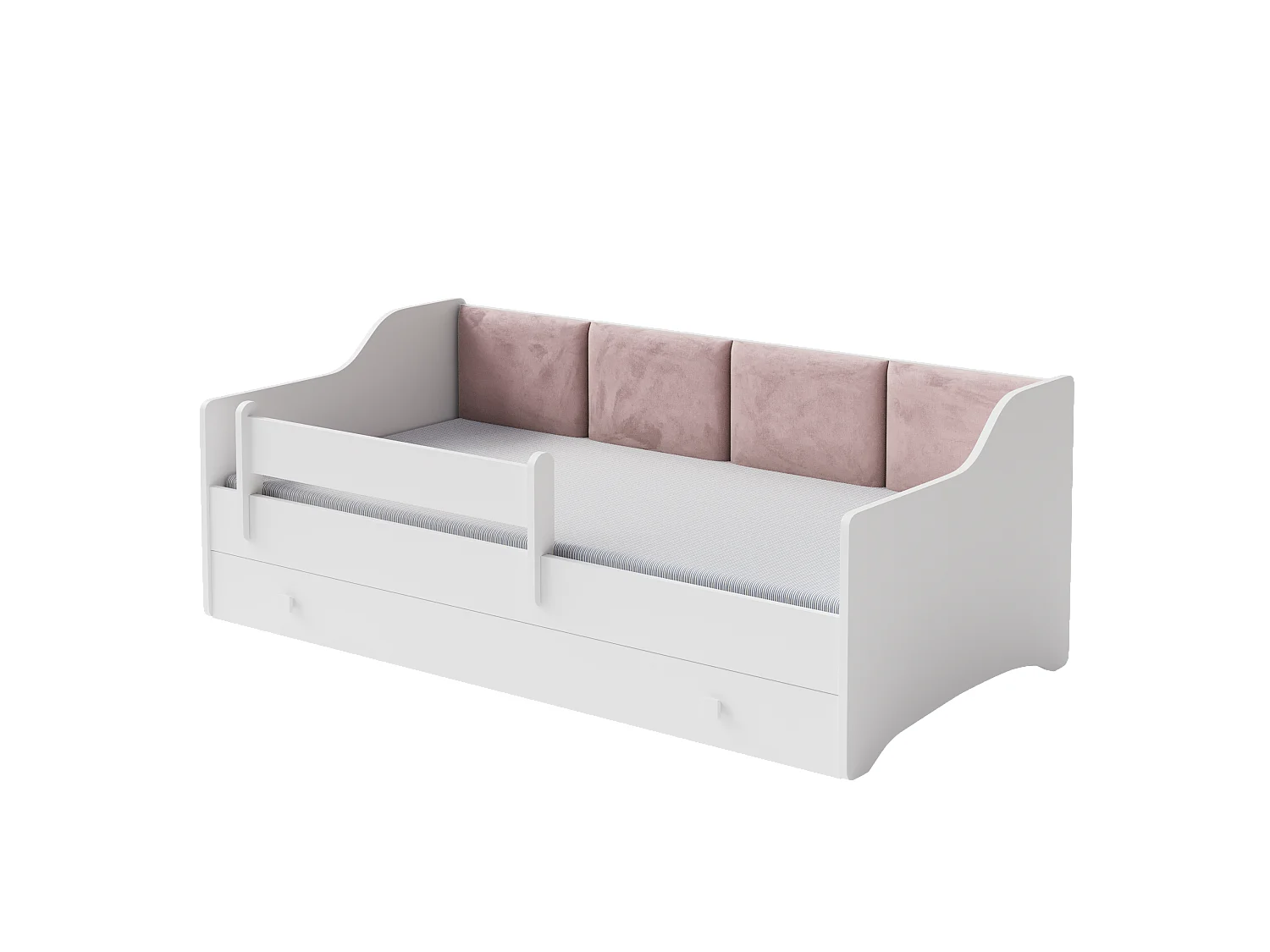 Lit enfant rembourré ERYK 160x80 avec tiroir + matelas