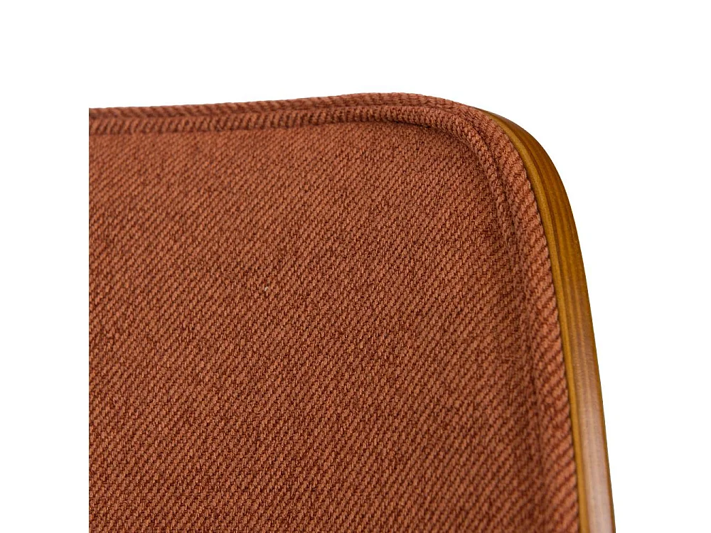 Chaise Atlanta orange noyer (lot de 2)