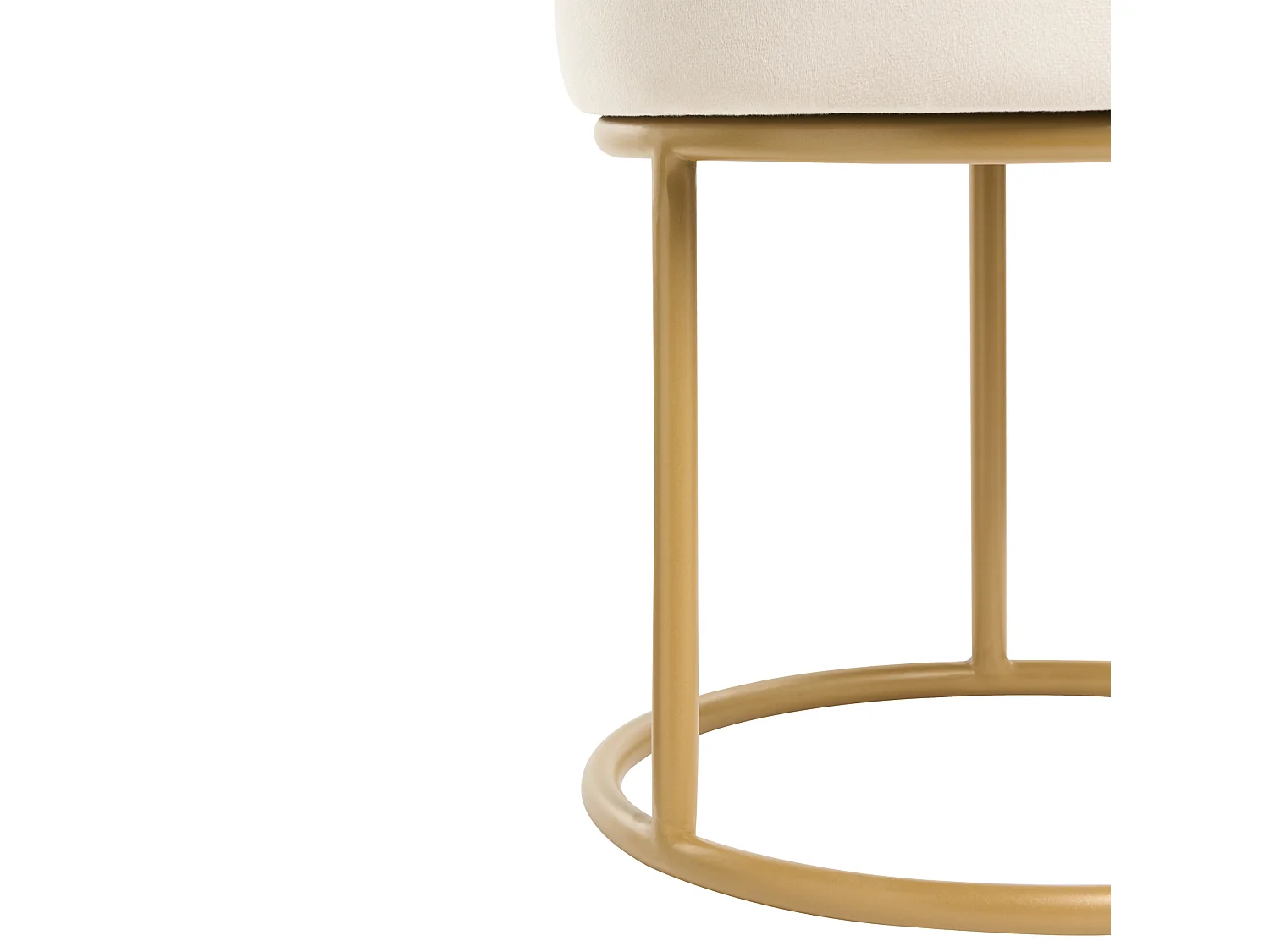 Repose-pied DELCO Velours Beige clair