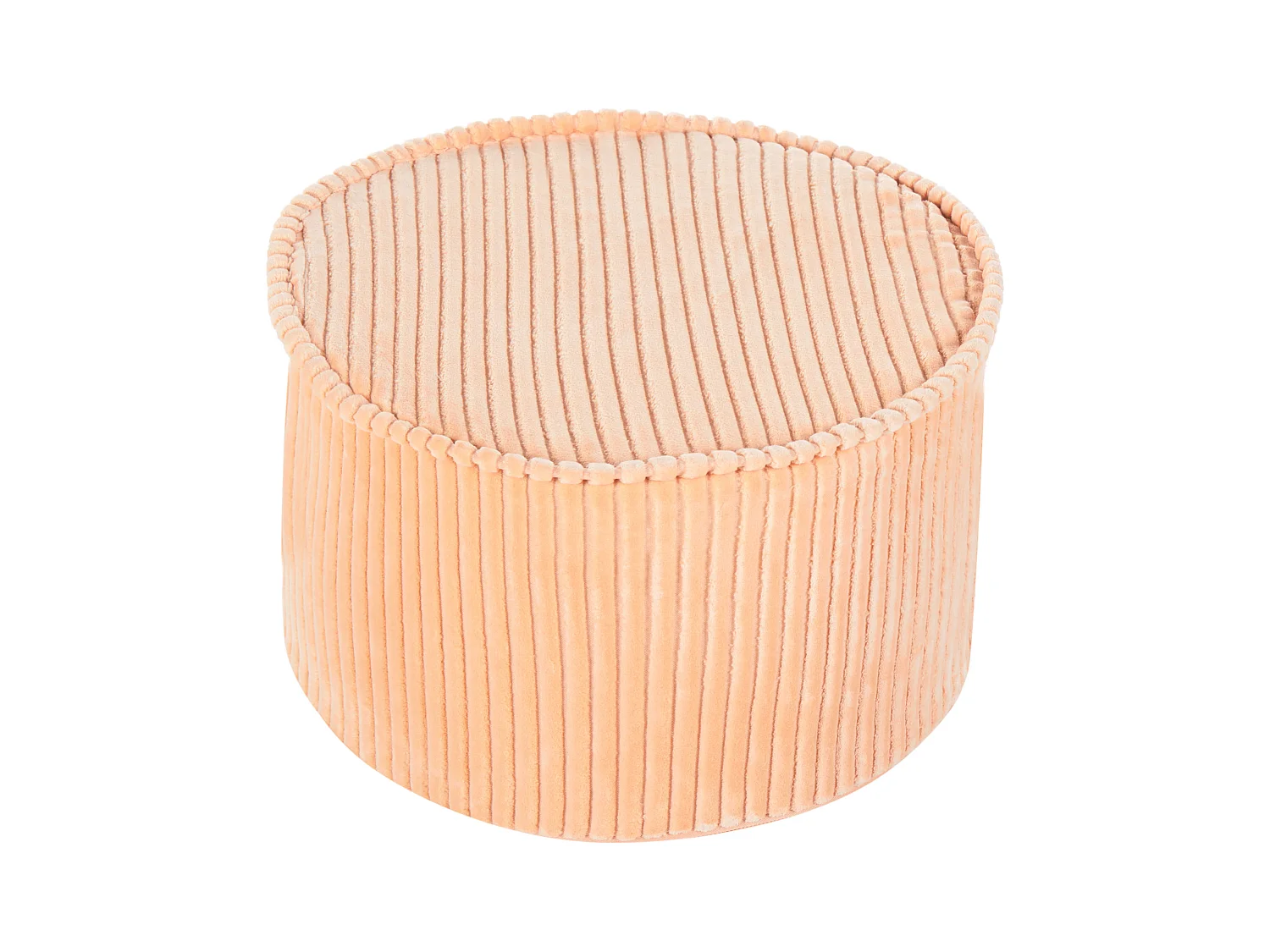 Pouf ZIKRIA Velours Rose pêche