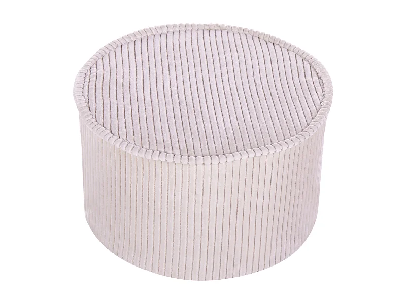 Puf ZIKRIA Terciopelo Beige claro 40 cm 40 cm 25 cm