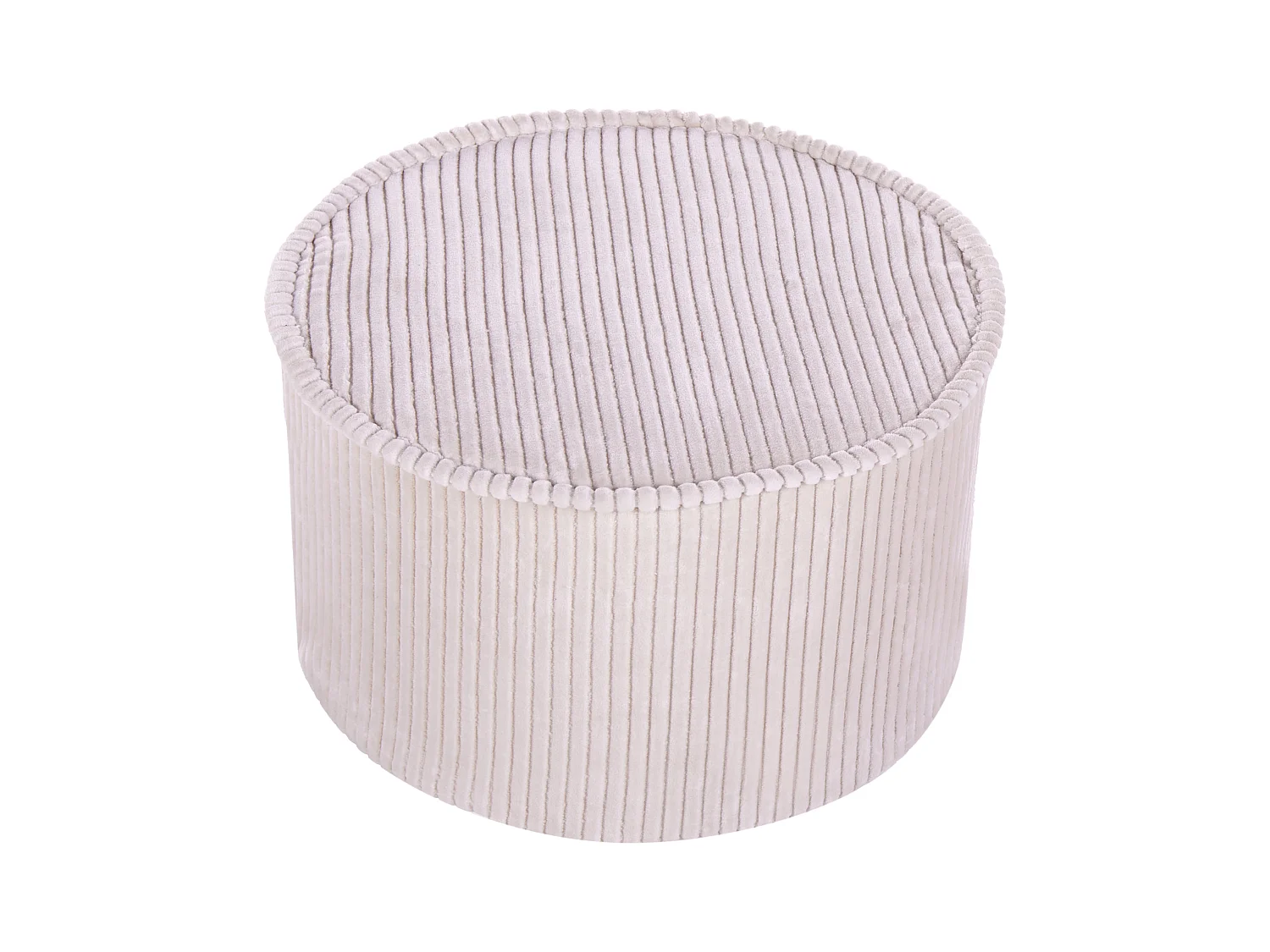 Pouf ZIKRIA Velours Beige clair