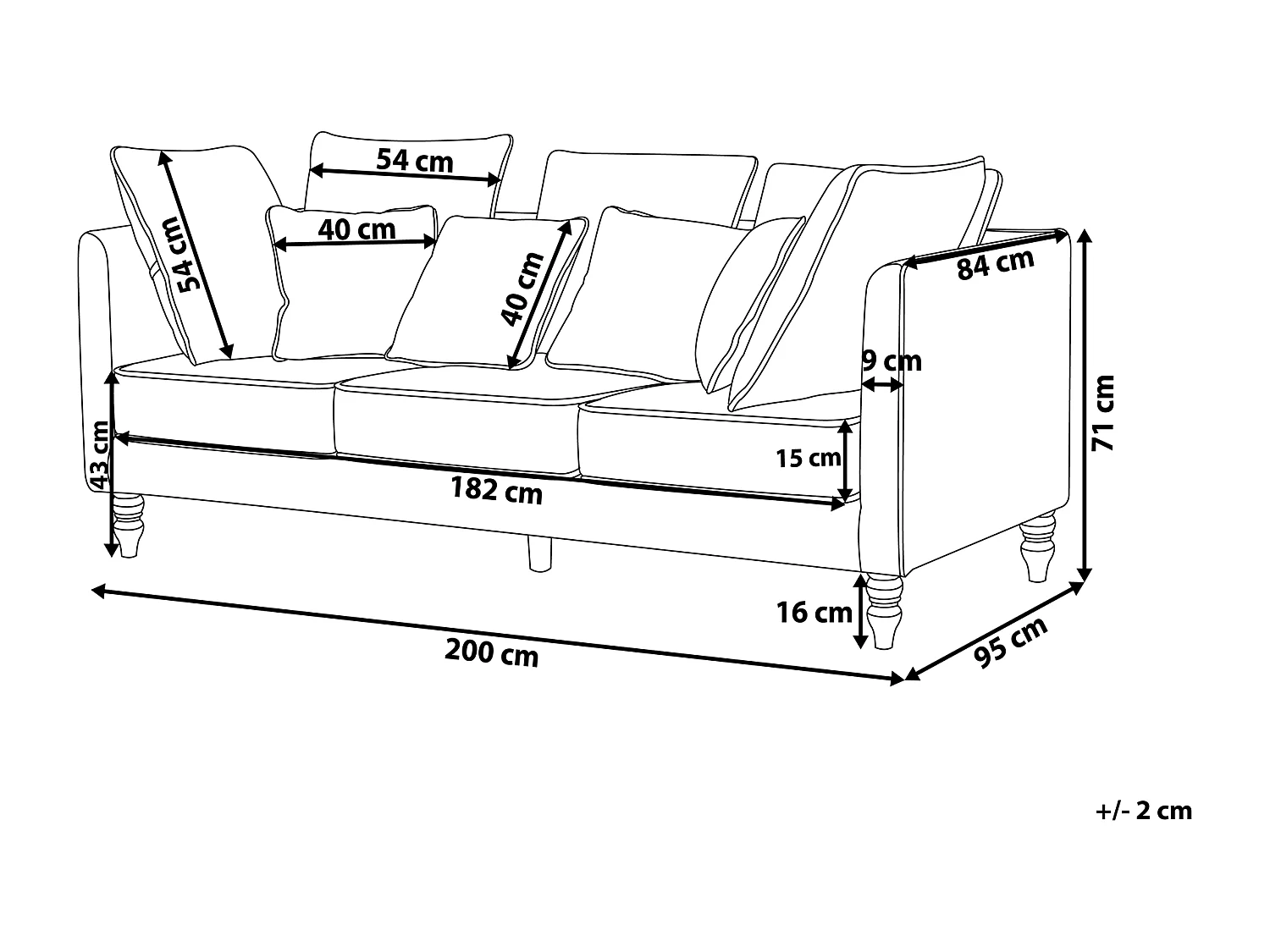 Modernes Dreisitzer Sofa in Grau Samtstoff Polsterbezug Fenstad