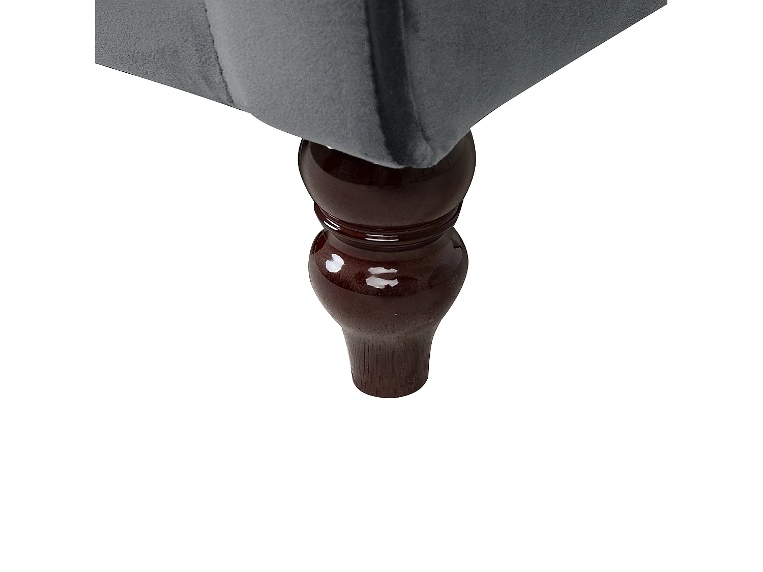 Modernes Dreisitzer Sofa in Grau Samtstoff Polsterbezug Fenstad