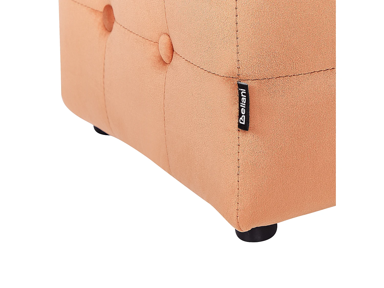 Poef WISCONSIN Fluweel Oranje 36 cm 36 cm 39 cm