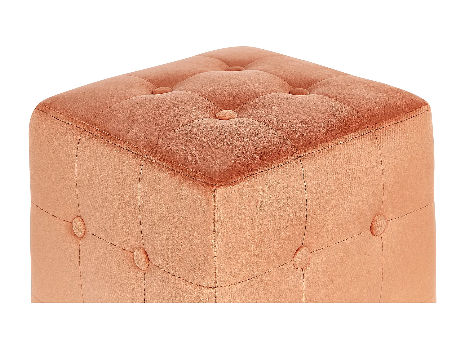 Poef WISCONSIN Fluweel Oranje 36 cm 36 cm 39 cm