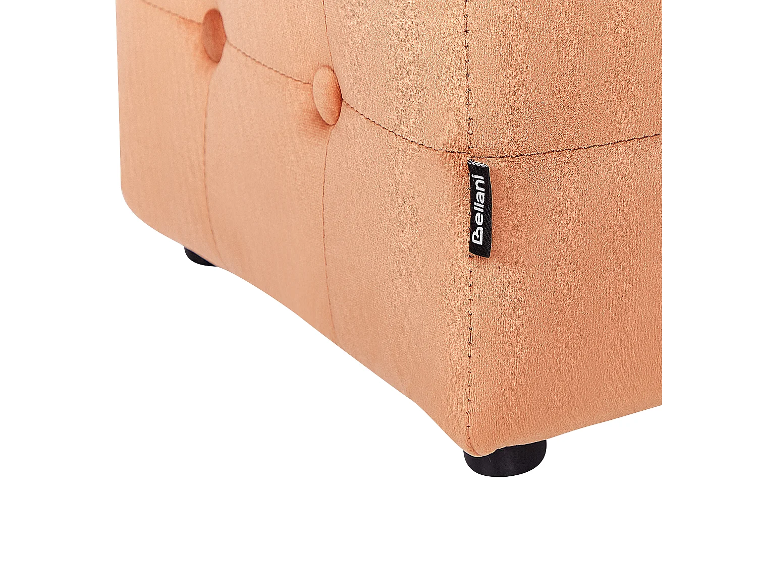 Poef WISCONSIN Fluweel Oranje 36 cm 36 cm 39 cm