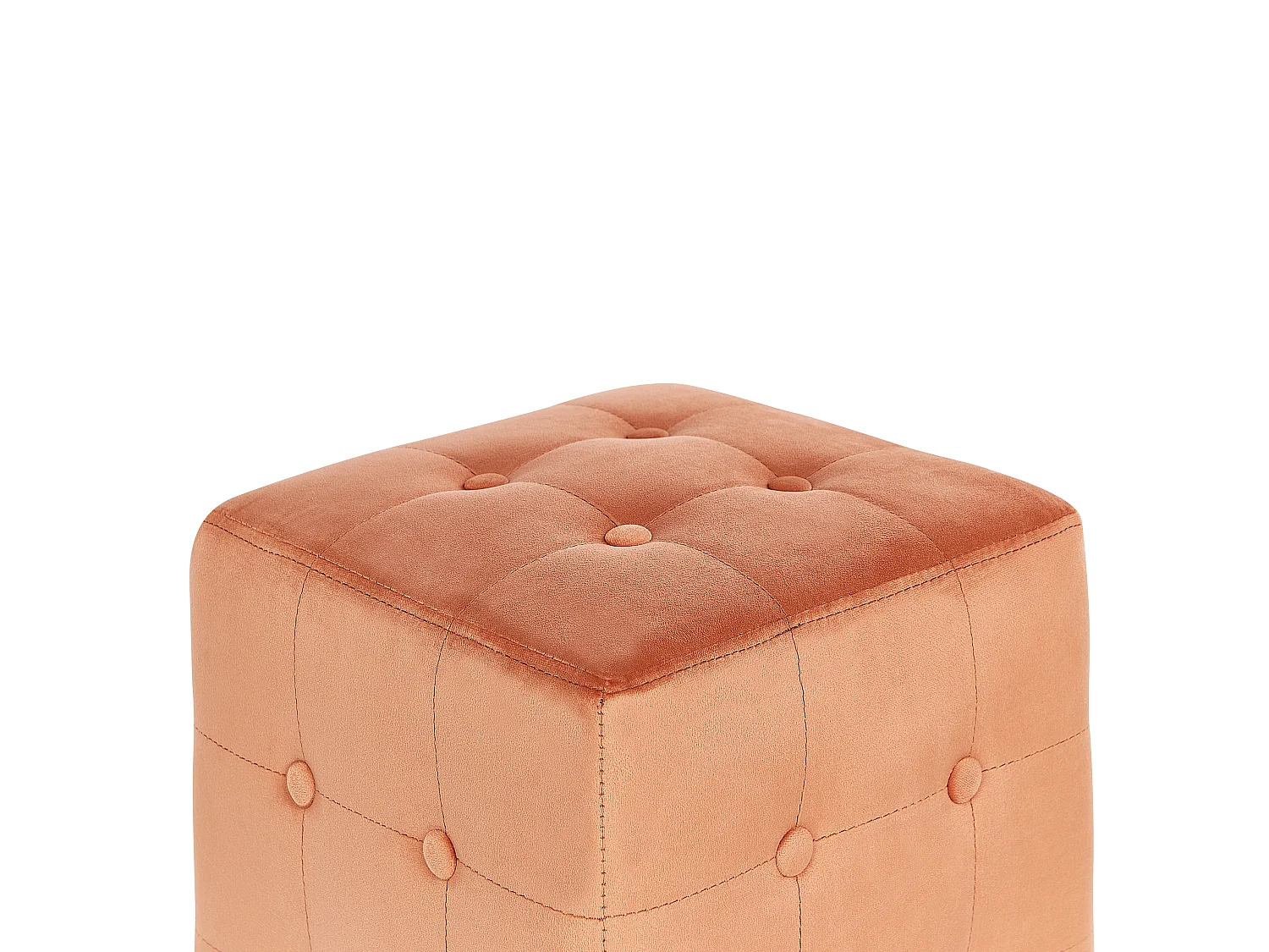 Poef WISCONSIN Fluweel Oranje 36 cm 36 cm 39 cm