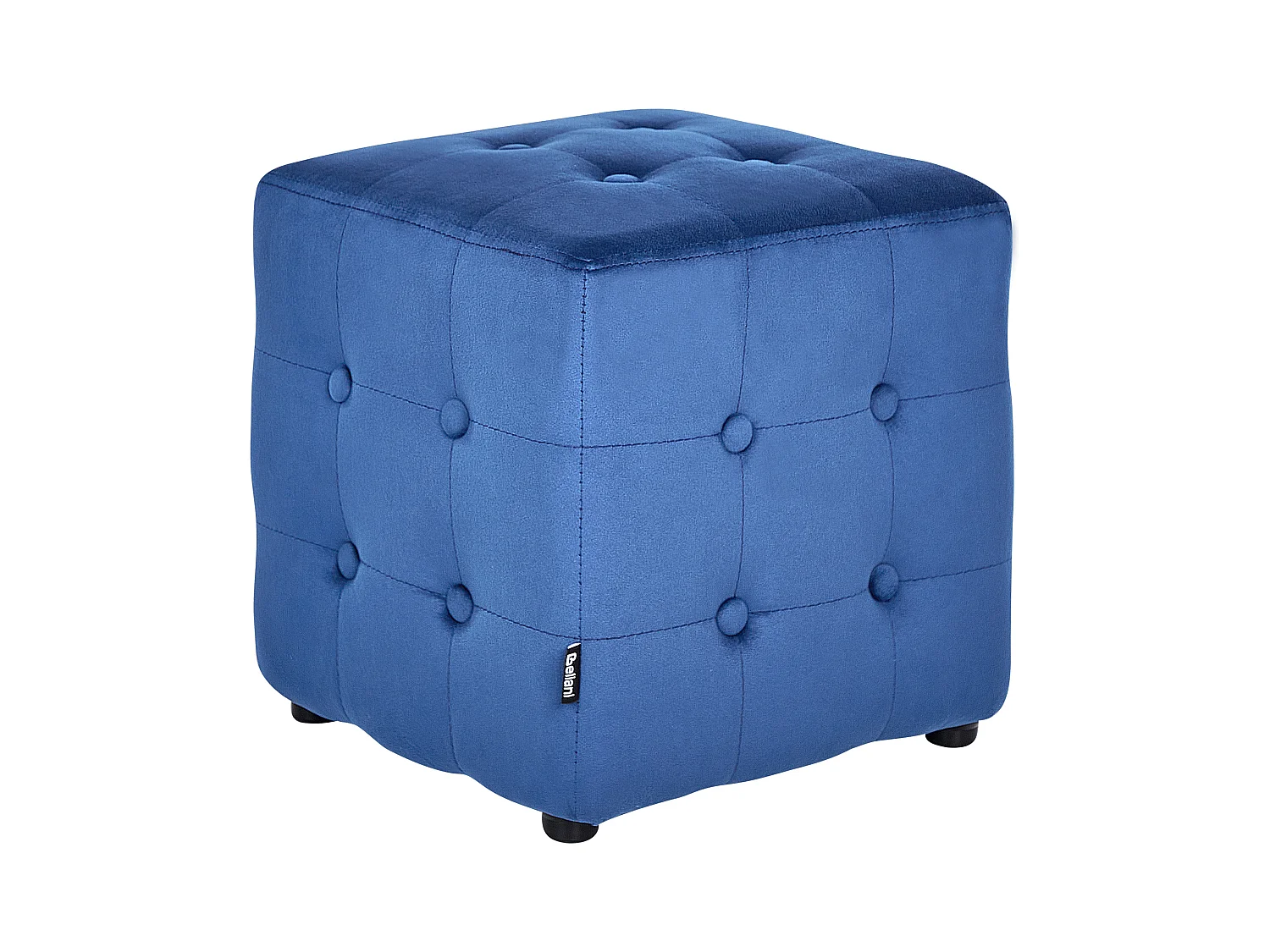 Pouf WISCONSIN Velours Bleu