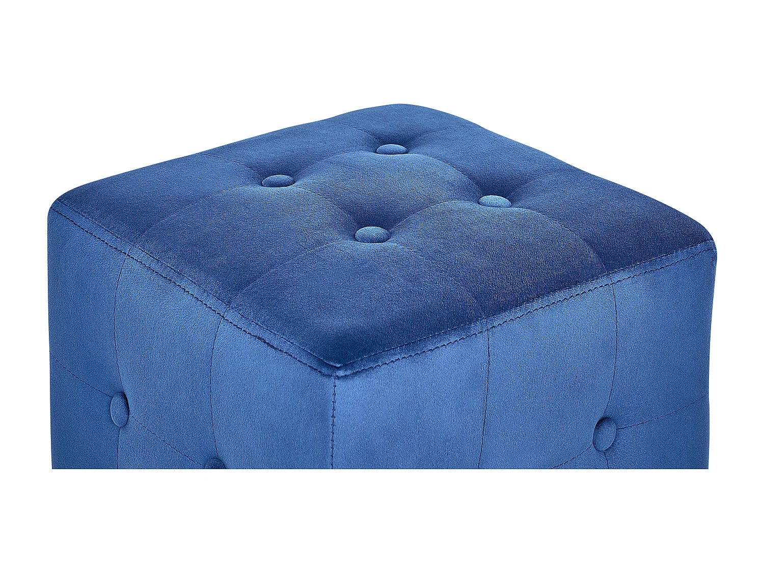 Pouf WISCONSIN Velours Bleu 36 cm 36 cm 39 cm