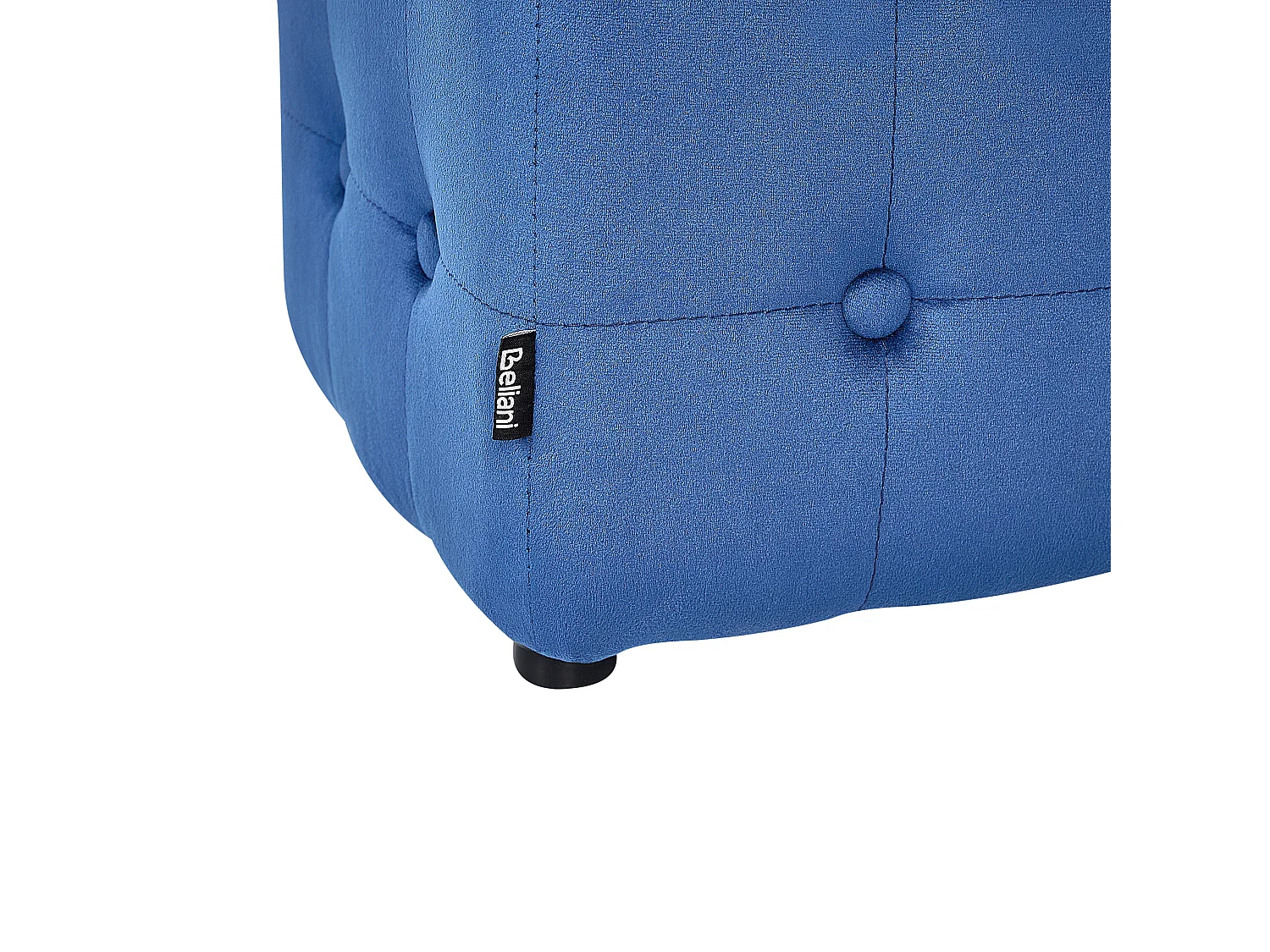 Pouf WISCONSIN Velours Bleu 36 cm 36 cm 39 cm