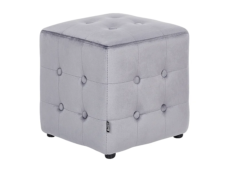 Pouf WISCONSIN Velours Gris