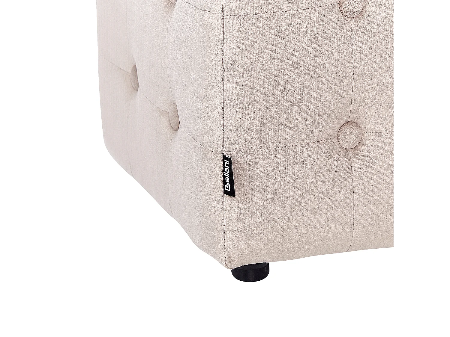 Pouf WISCONSIN Velours Beige clair