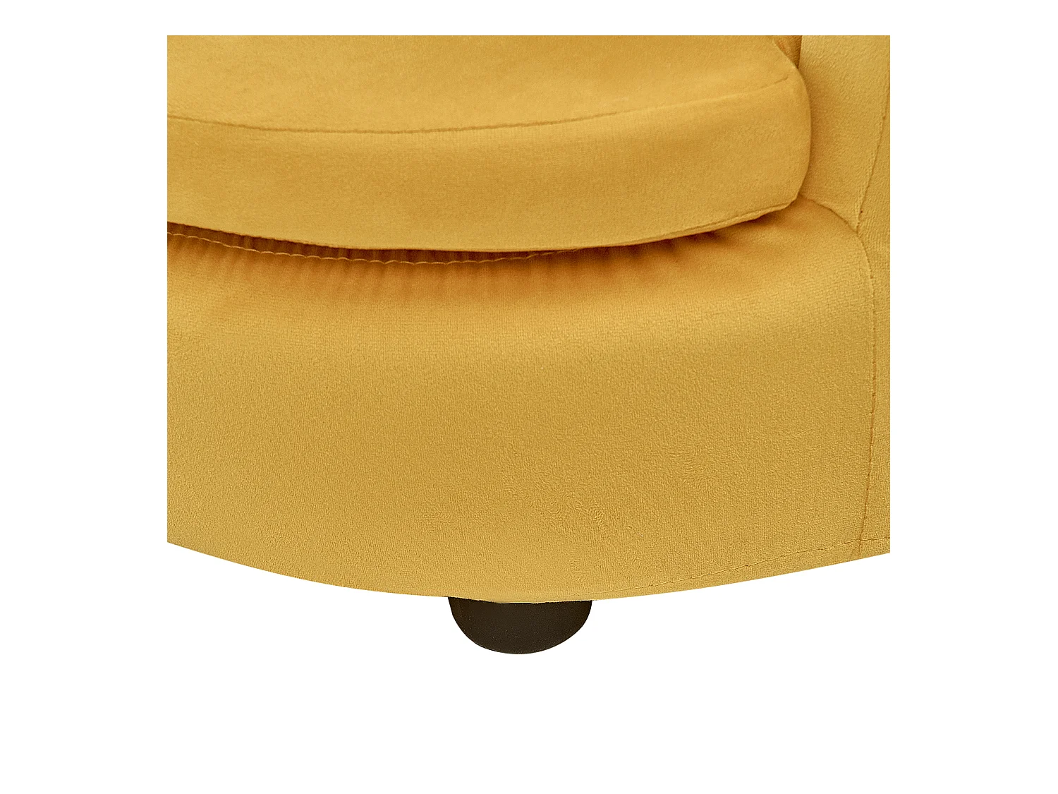 Sillón infantil corona de terciopelo amarillo VEGA
