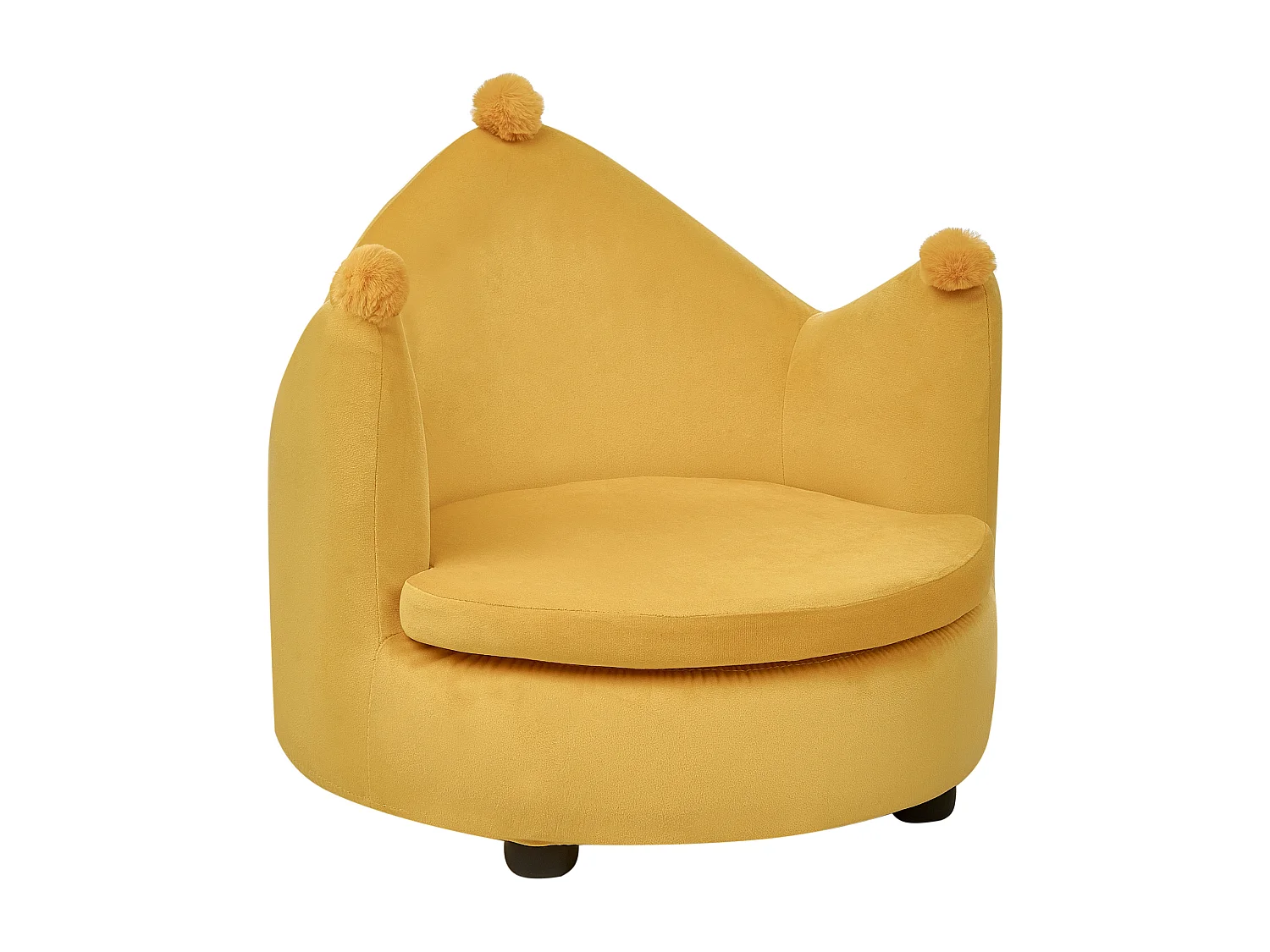 Chaise pour enfant Couronne VEGA Velours Jaune