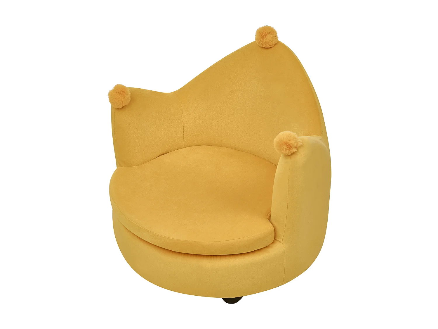 Chaise pour enfant Couronne VEGA Velours Jaune