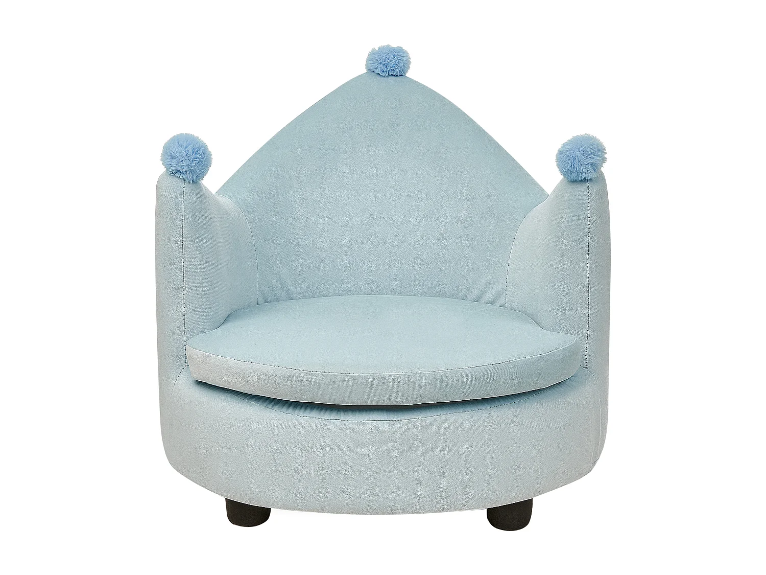 Chaise pour enfant Couronne VEGA Velours Bleu clair