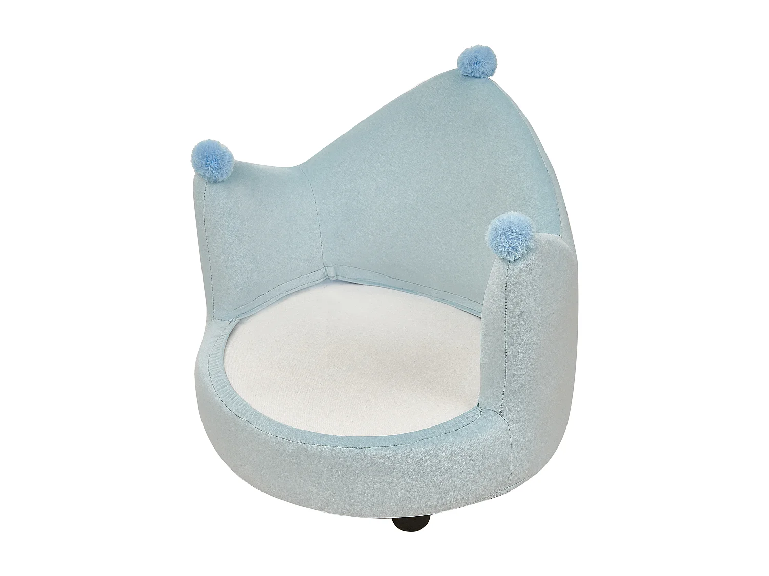 Chaise pour enfant Couronne VEGA Velours Bleu clair