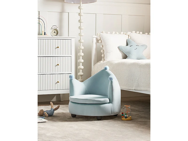 Seda per bambini velluto azzurro VEGA