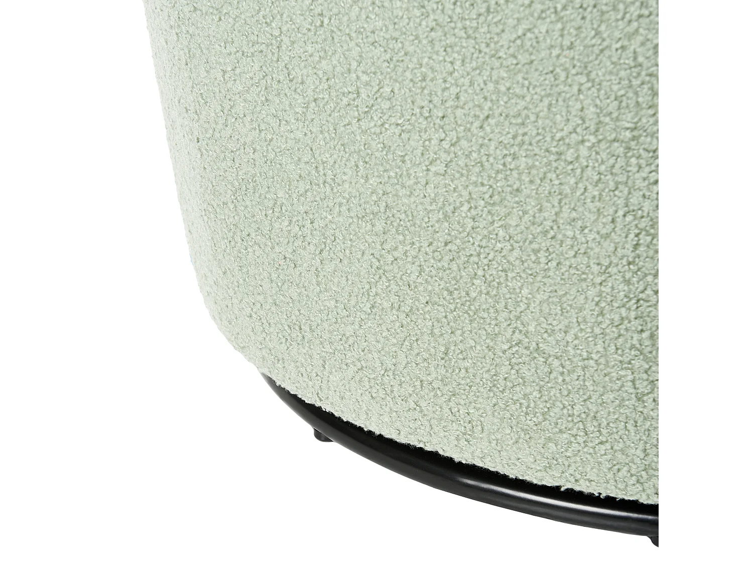 Fauteuil pivotant DAVIK Bouclé Vert clair