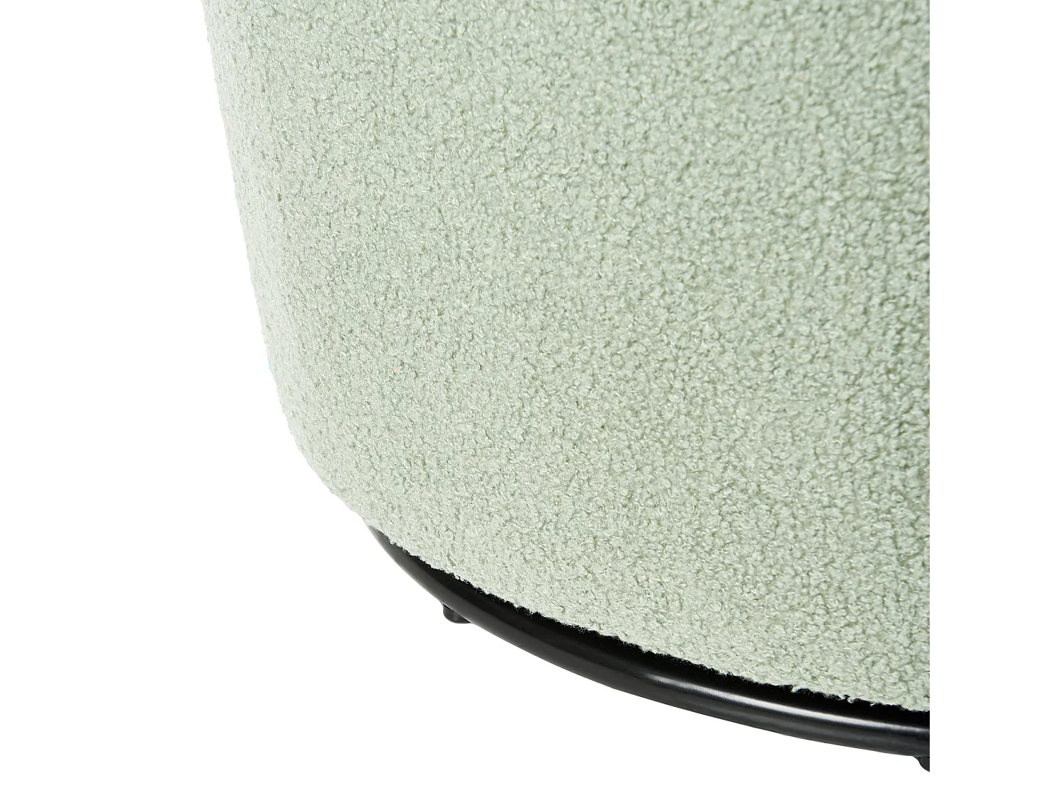 Fauteuil pivotant DAVIK Bouclé Vert clair