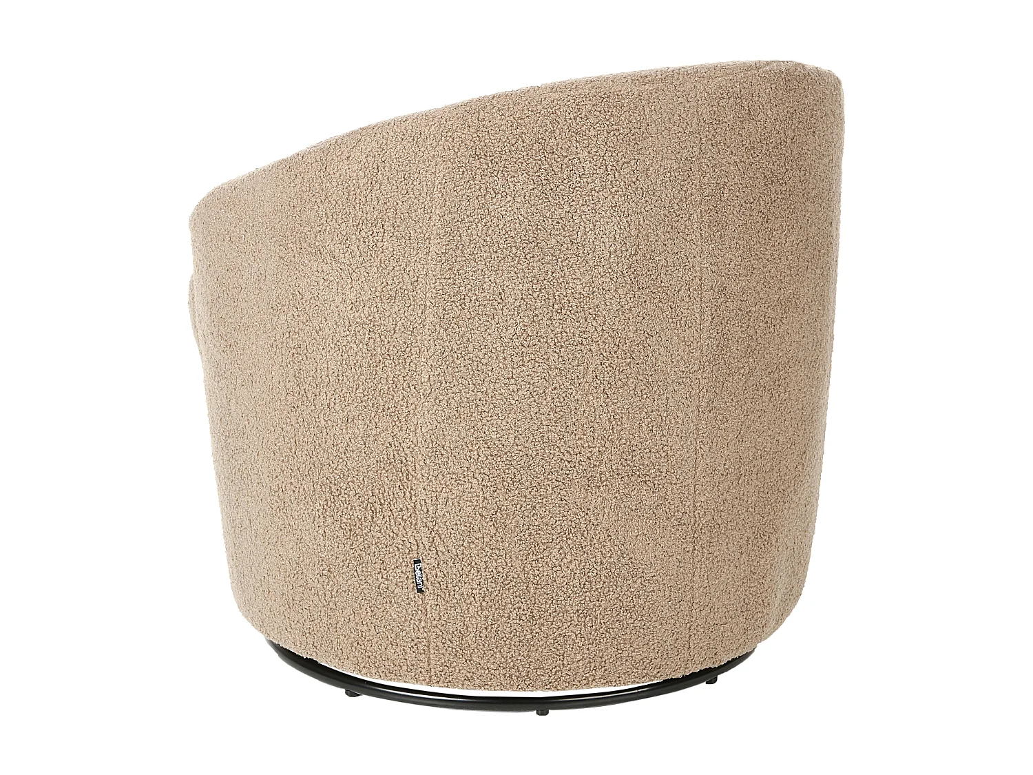 Fauteuil pivotant DAVIK Bouclé Taupe
