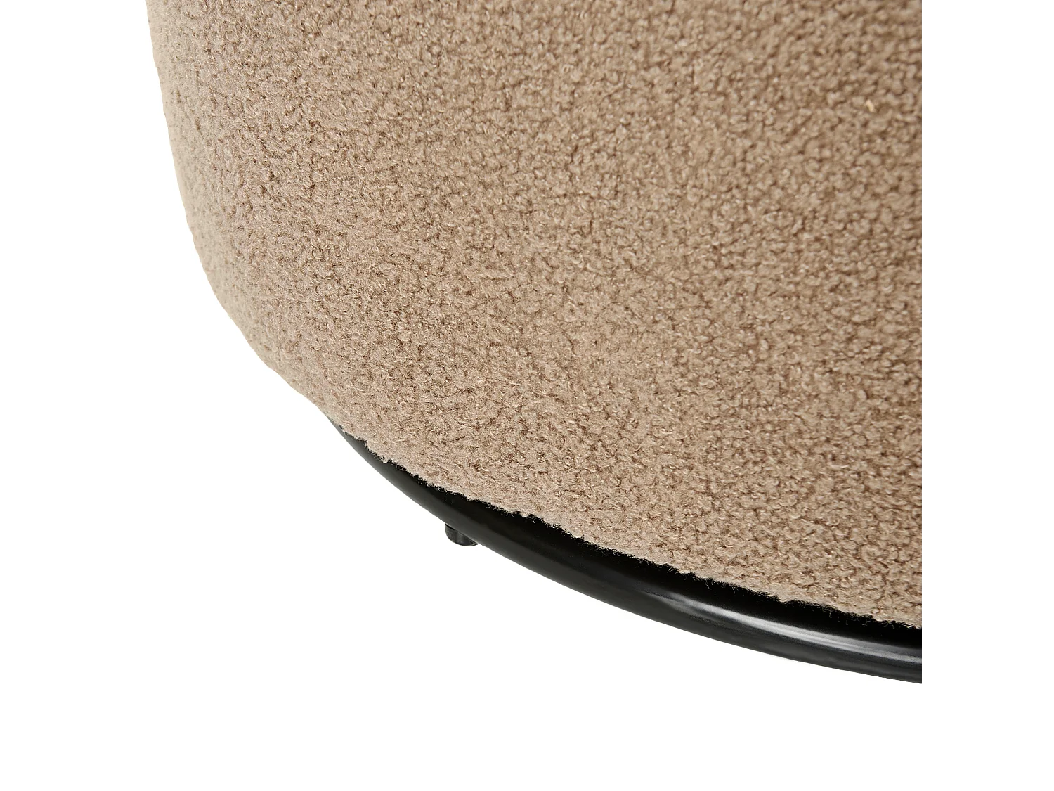 Fauteuil pivotant DAVIK Bouclé Taupe