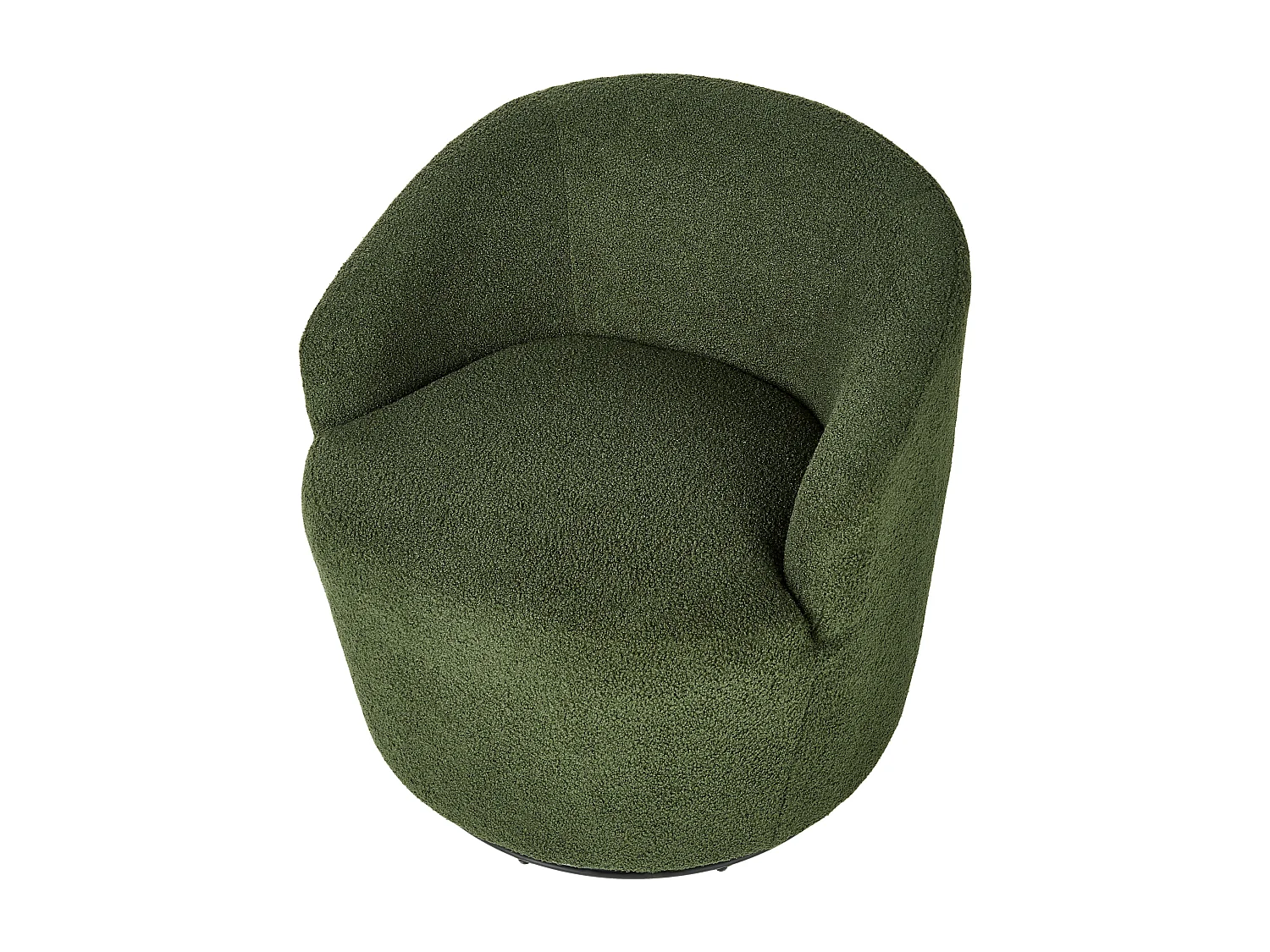 Fauteuil pivotant DAVIK Bouclé Vert foncé