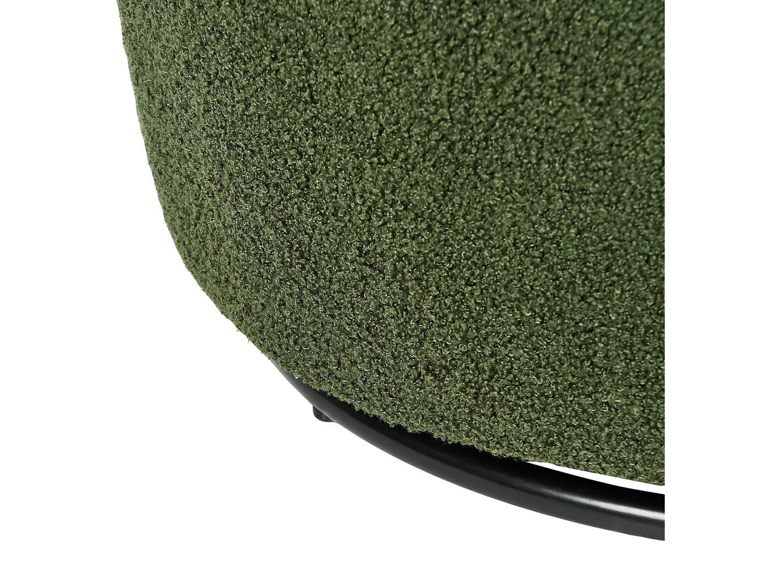 Fauteuil pivotant DAVIK Bouclé Vert foncé