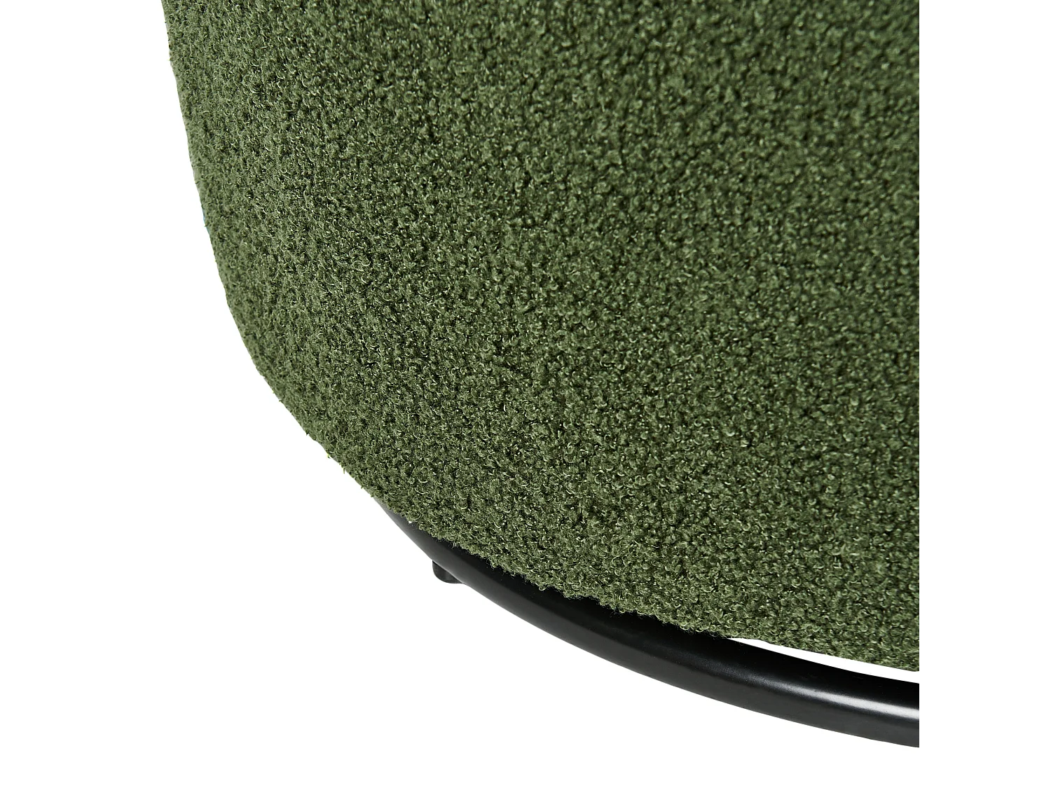 Fauteuil pivotant DAVIK Bouclé Vert foncé