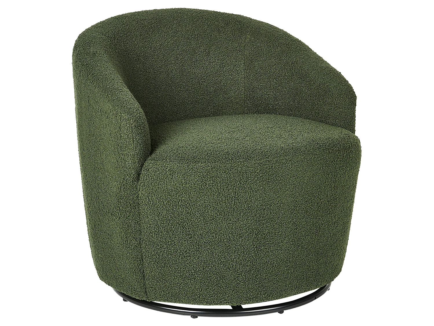 Draaifauteuil DAVIK Bouclé Donkergroen