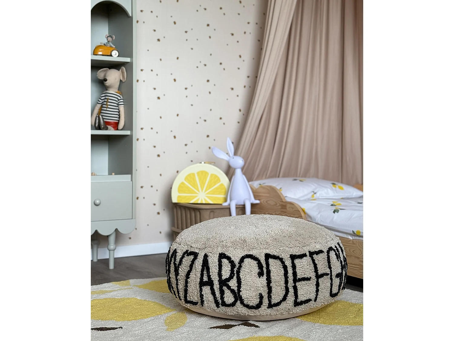 Pouf TWINSPUR Coton Beige 60 cm 60 cm 20 cm