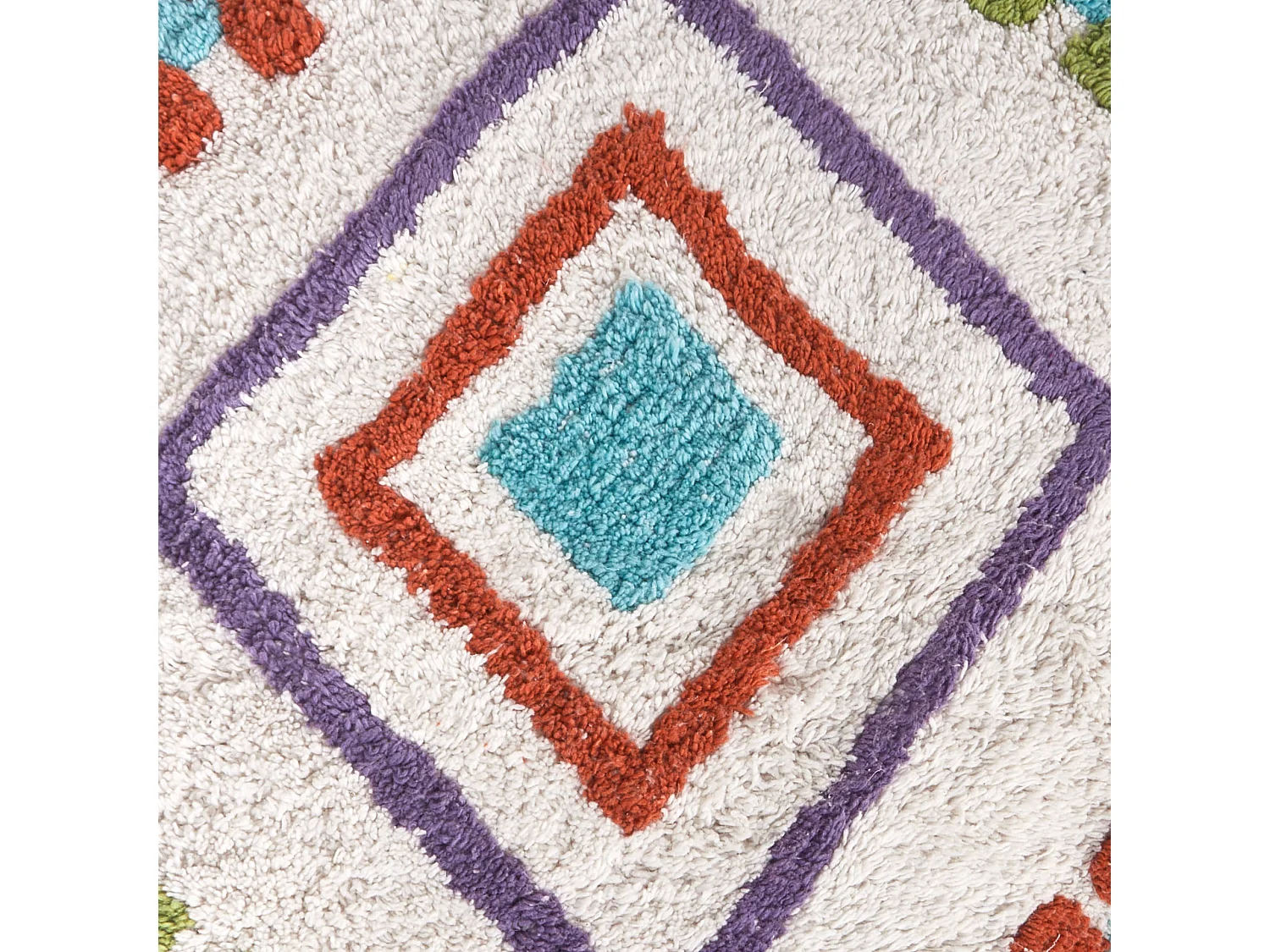 Pouf Broderie DIPLO Coton Blanc