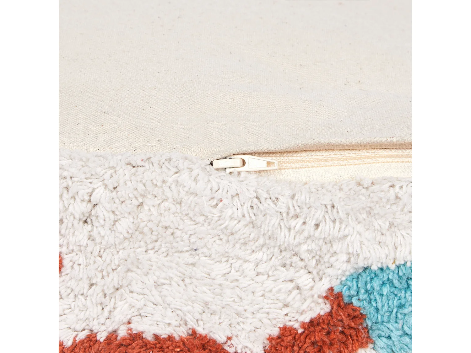 Puf Bordado DIPLO Algodón Blanco 55 cm 55 cm 20 cm