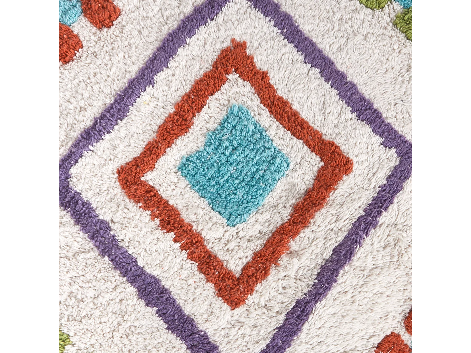 Pouf Broderie DIPLO Coton Blanc