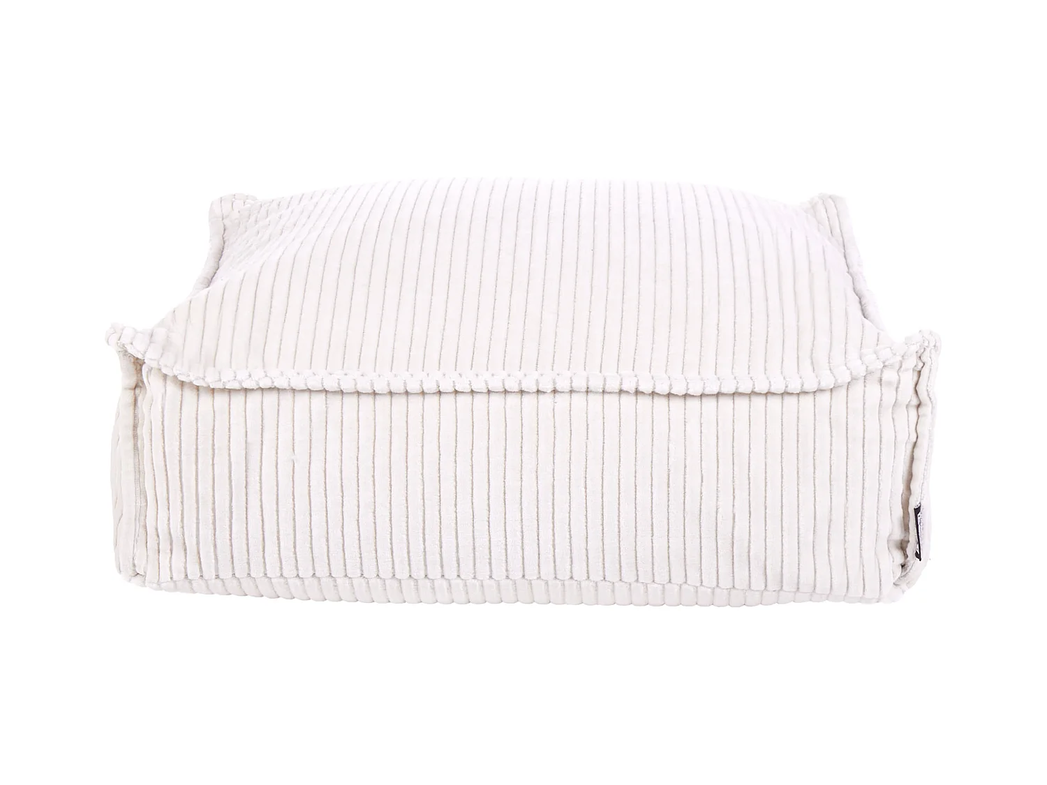 Poef ALLOZAI Fluweel Lichtbeige 55 cm 55 cm 20 cm