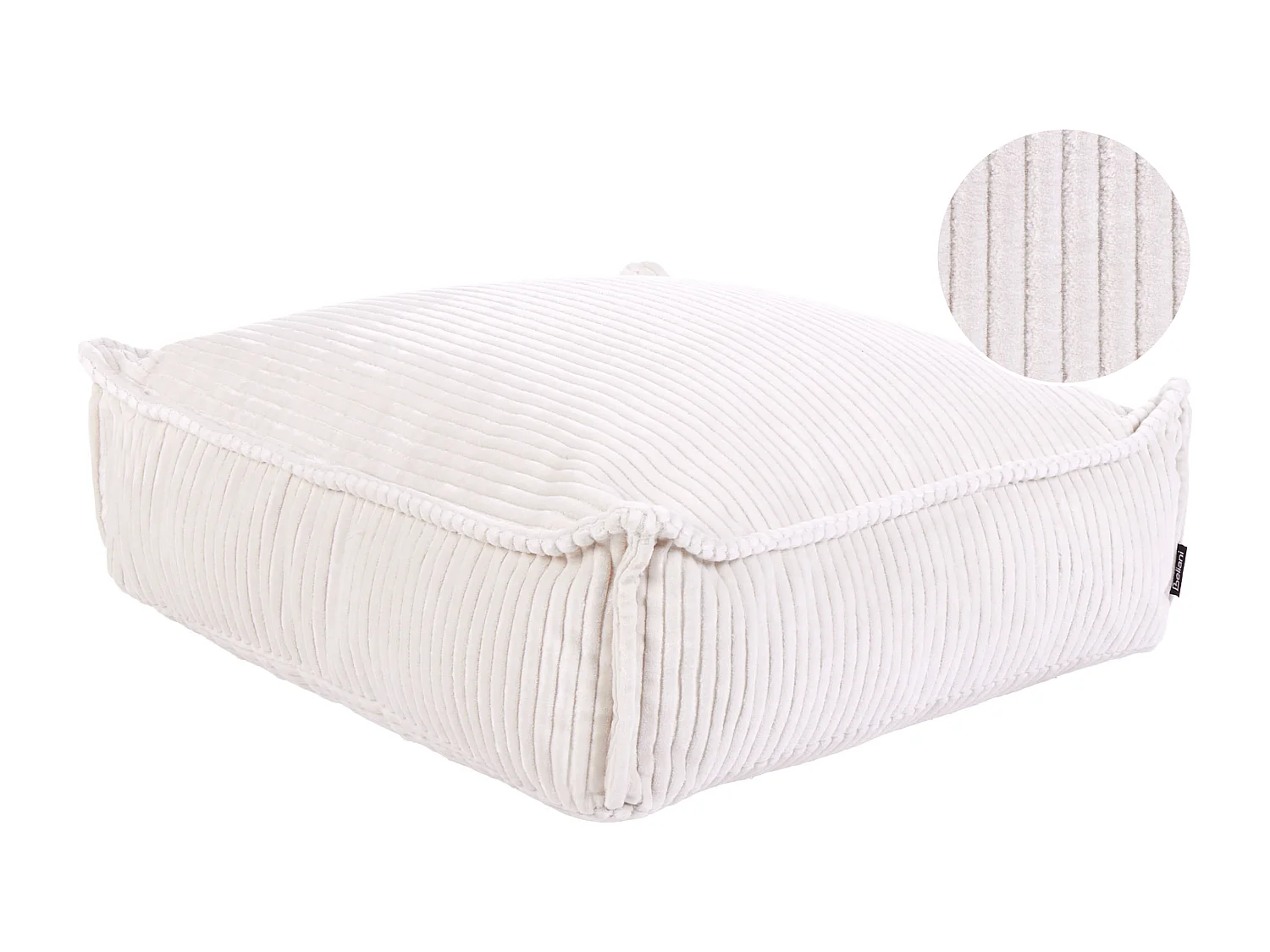 Pouf ALLOZAI Velours Beige clair