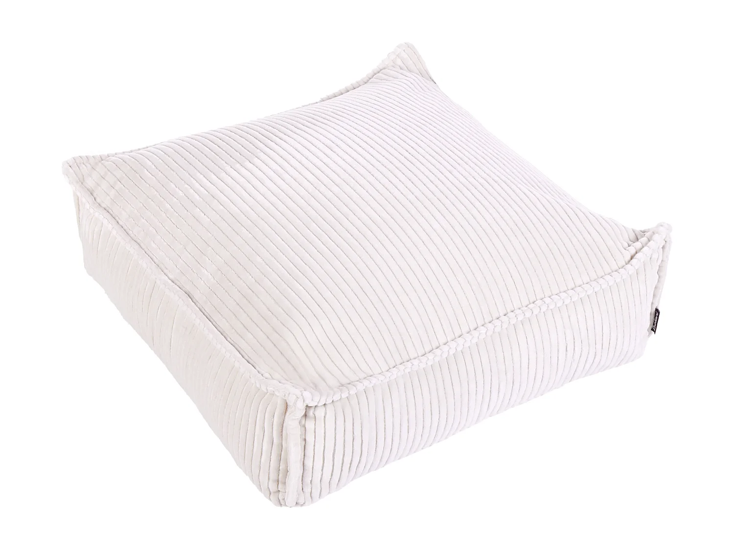 Pouf ALLOZAI Velours Beige clair