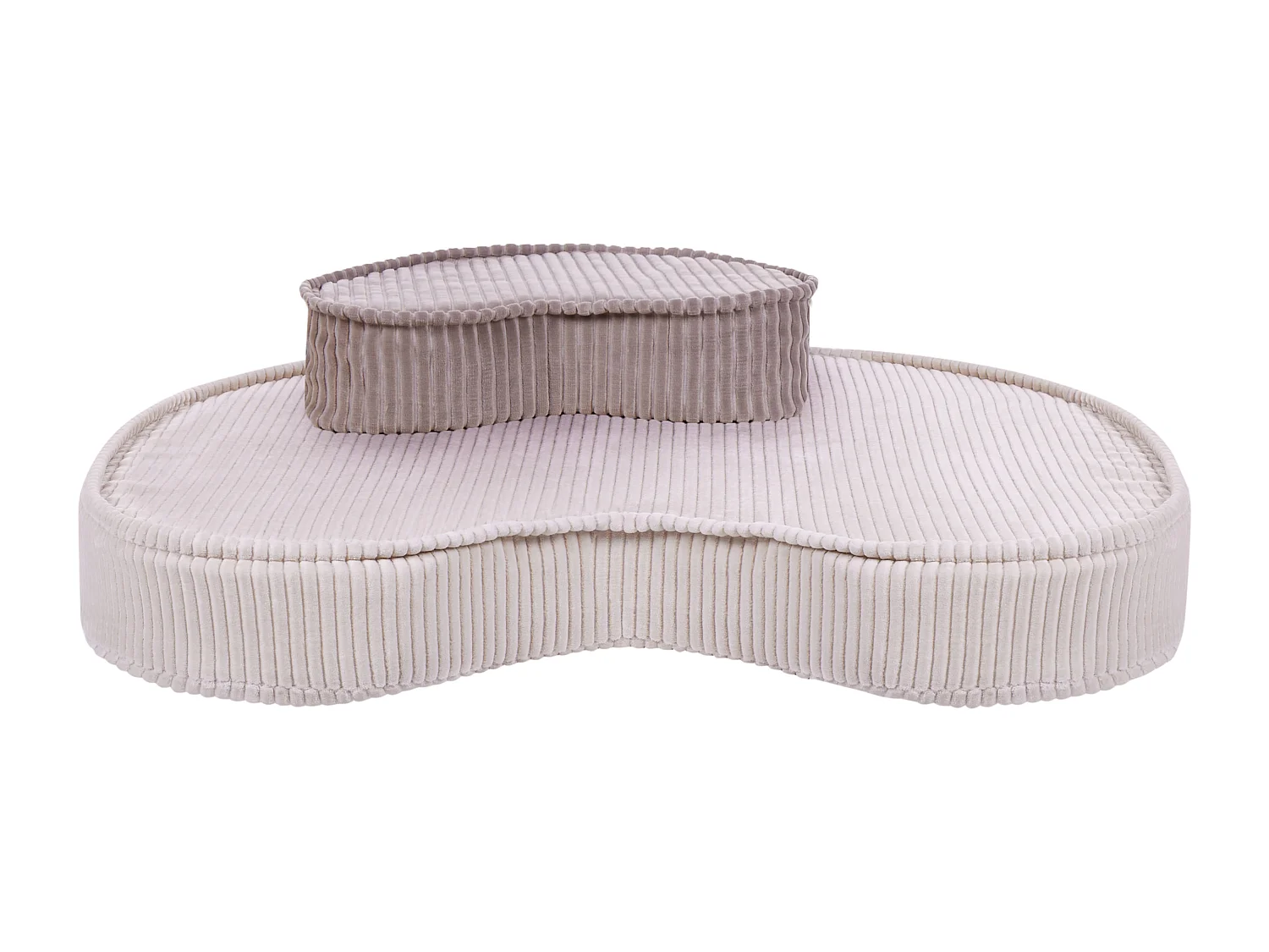 Pouf NILI Velours Beige clair