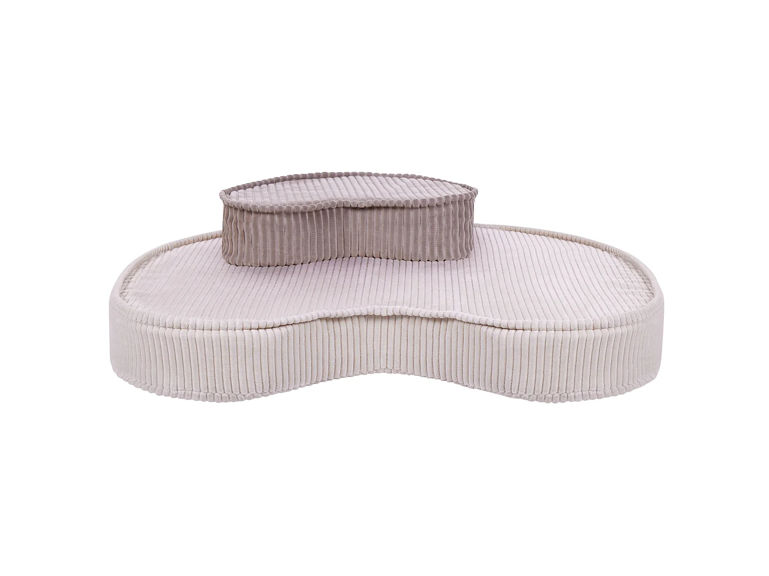 Pouf NILI Velours Beige clair 90/40 cm 75/25 cm 10 cm