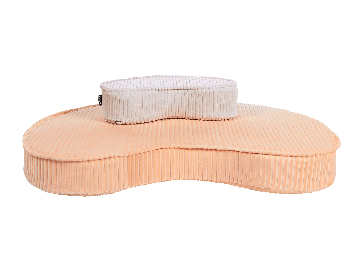 Pouf NILI Velours Rose pêche