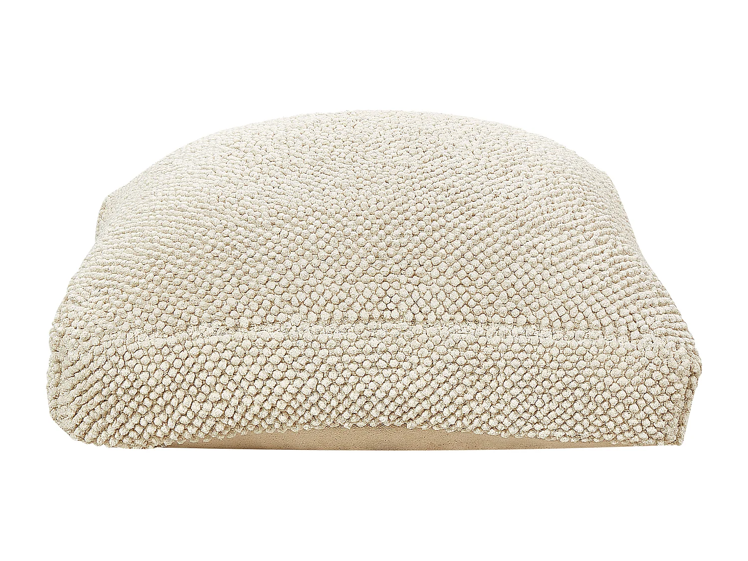 Bodenkissen Baumwolle beige/hellbeige 70x70x15 cm Sitzkissen quadratisch Joara