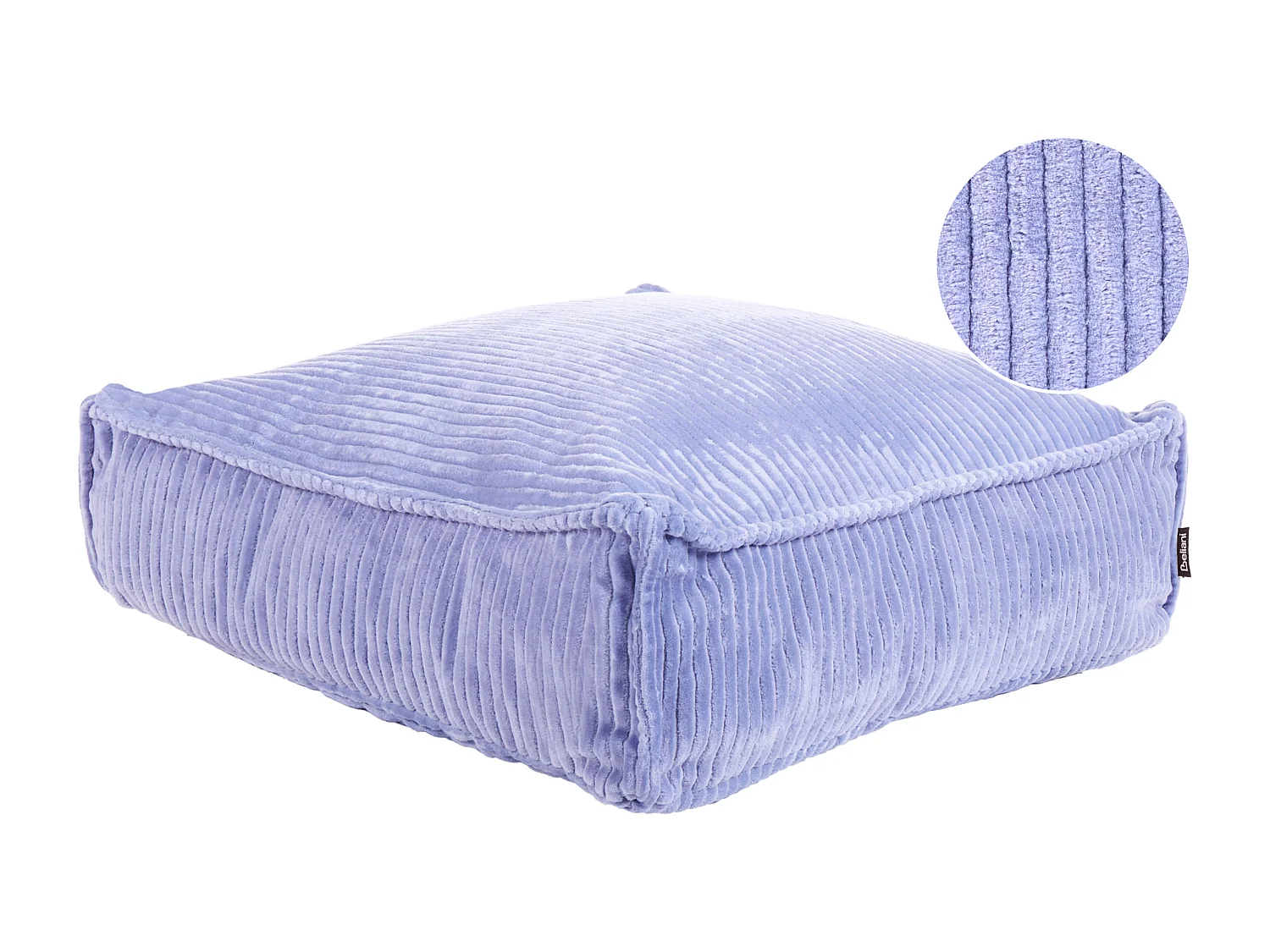 Pufe ALLOZAI Veludo Violeta claro 55 cm 55 cm 20 cm